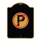 Signmission Designer Series Sign-No Parking, Black & Gold Aluminum Architectural Sign, 18" x 24", BG-1824-23655 A-DES-BG-1824-23655 - alternate 1
